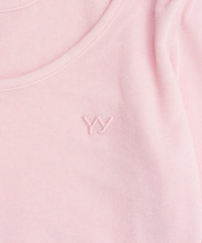 【OPEN YY】Knitted LAYERED HENLEY LOUNGE TEE