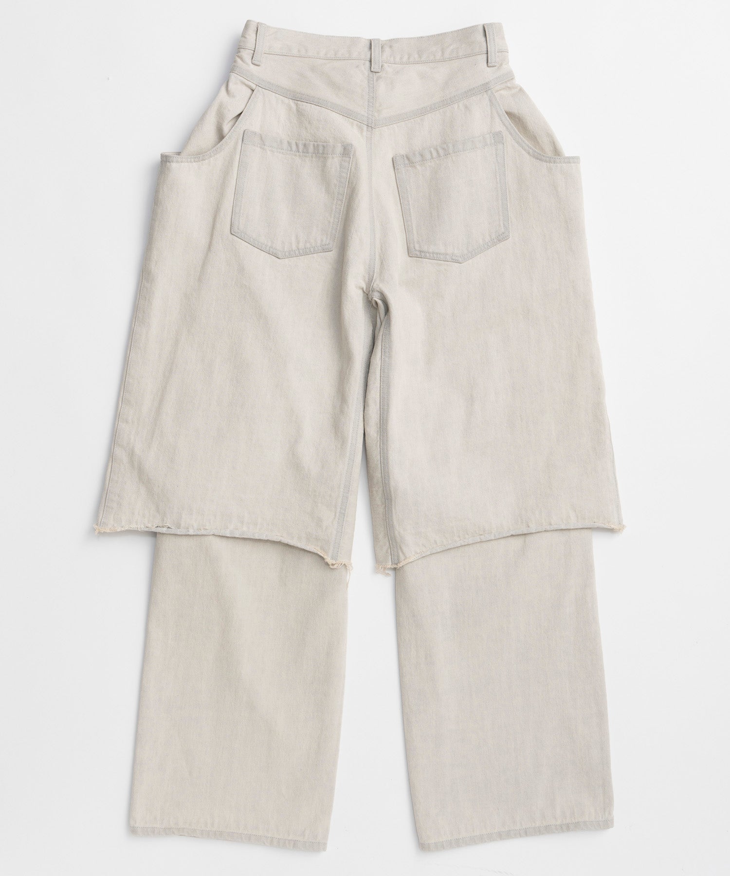 Layered Denim Pants