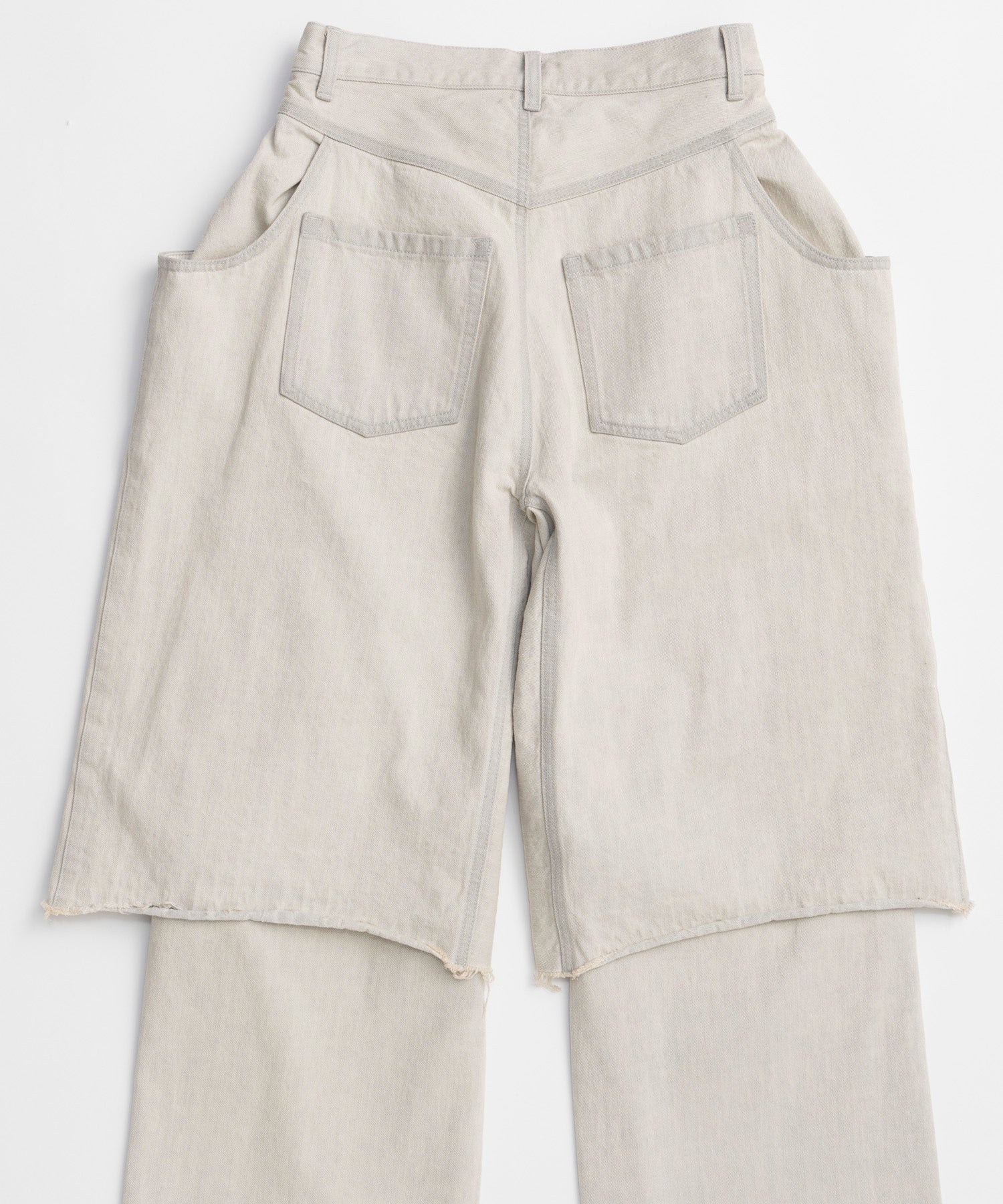 Layered Denim Pants