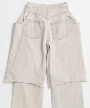 Layered Denim Pants