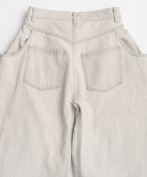 Layered Denim Pants