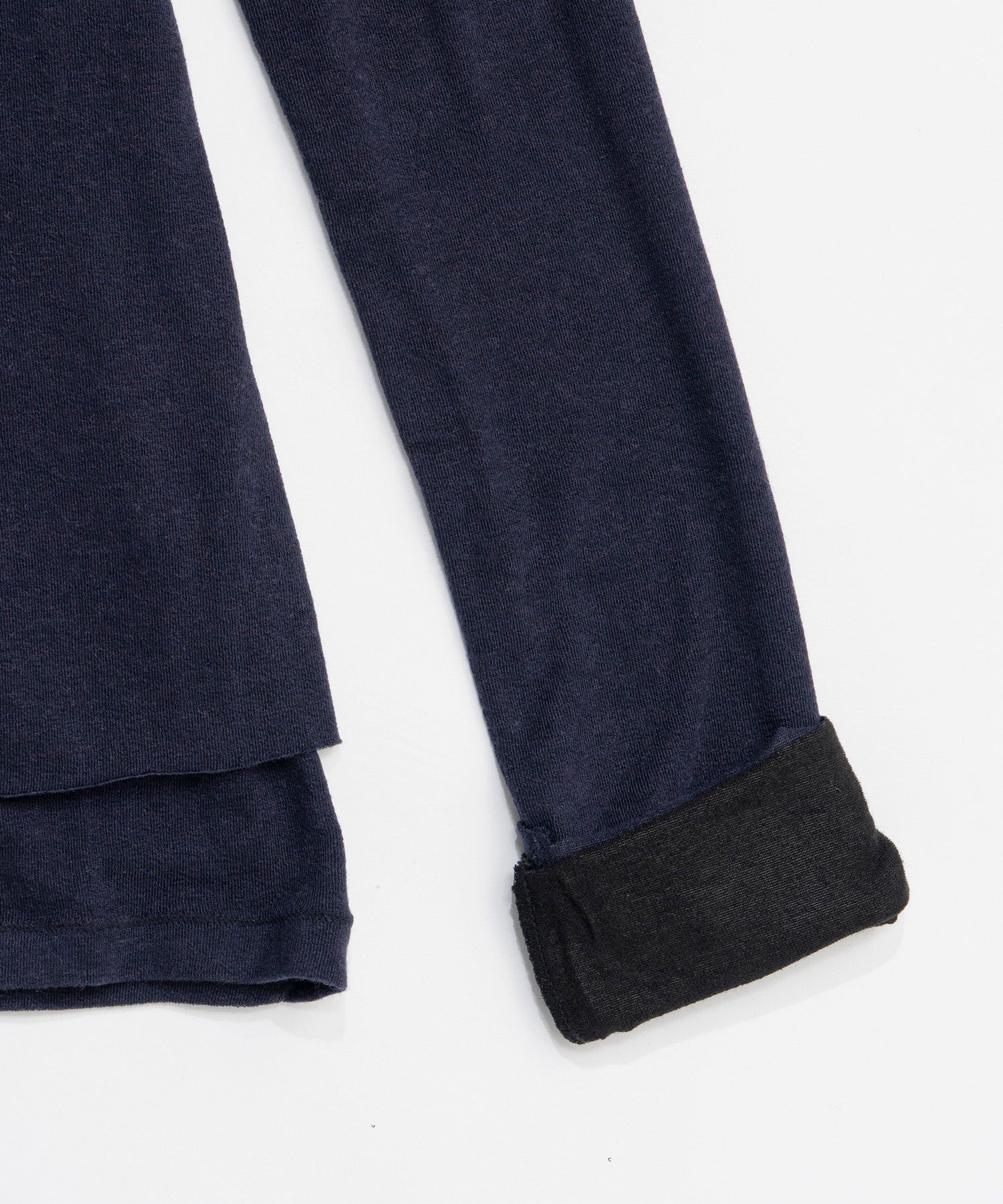 【OPEN YY】Knitted LAYERED HENLEY LOUNGE TEE