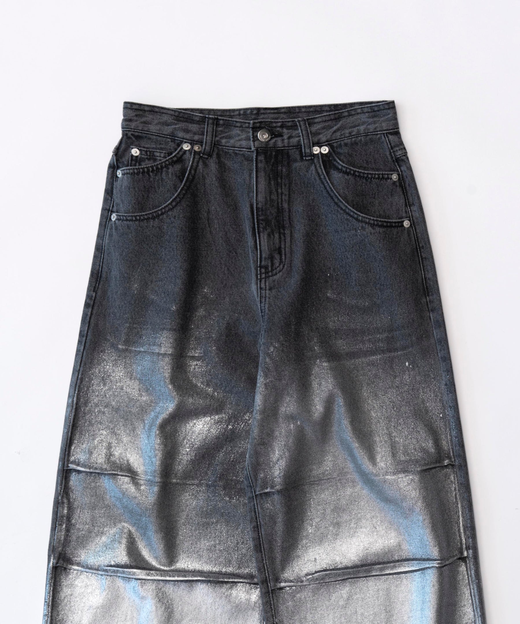 Glitter Foil Handouted Denim