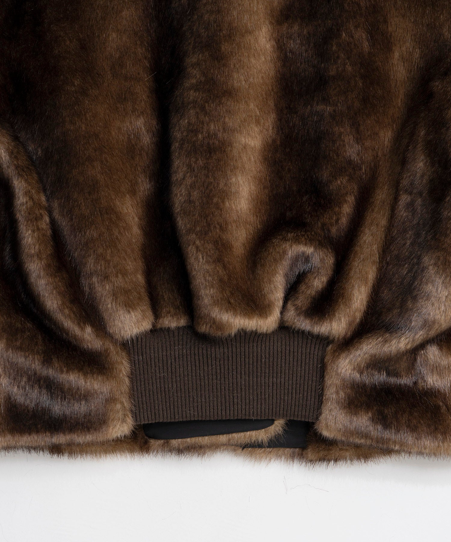 【OPEN YY】Woven FAUX FUR TAB TOGGLE JACKET