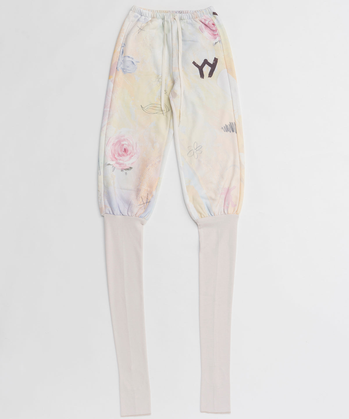 【OPEN YY】Knitted GRAPHIC LAYERED KNEE SOCKS PANTS