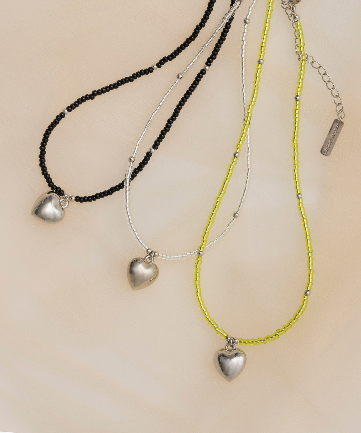 심장 구슬 목걸이