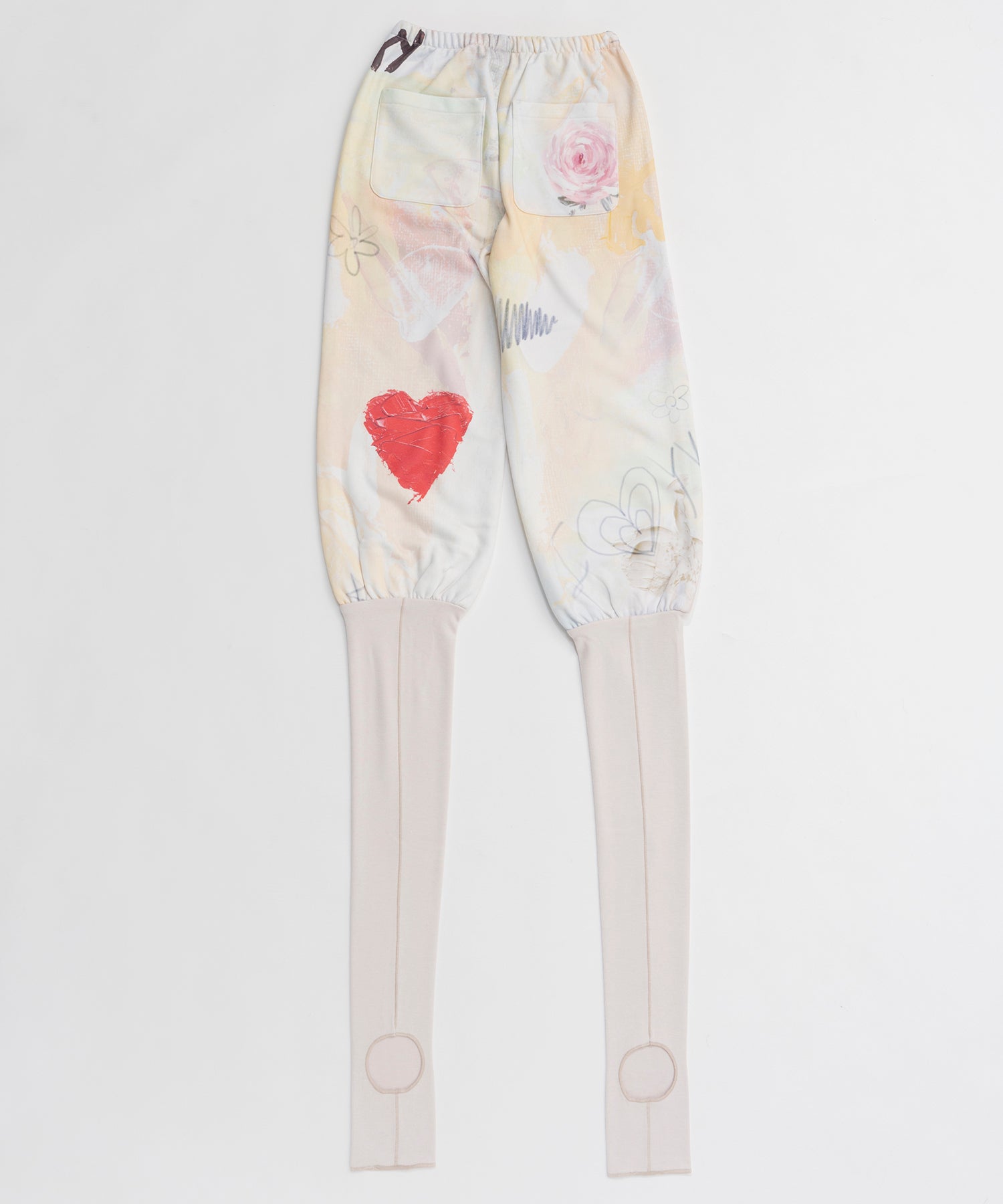 【OPEN YY】Knitted GRAPHIC LAYERED KNEE SOCKS PANTS