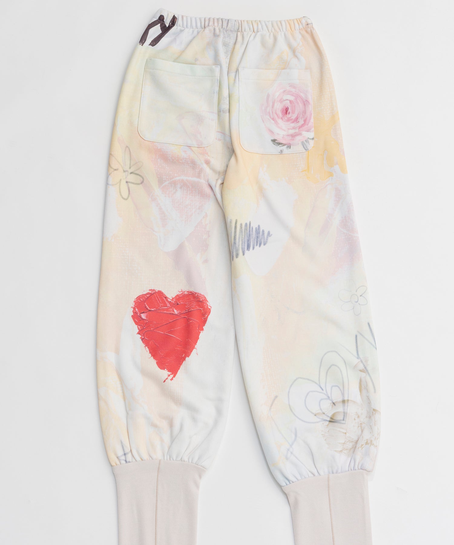 【OPEN YY】Knitted GRAPHIC LAYERED KNEE SOCKS PANTS