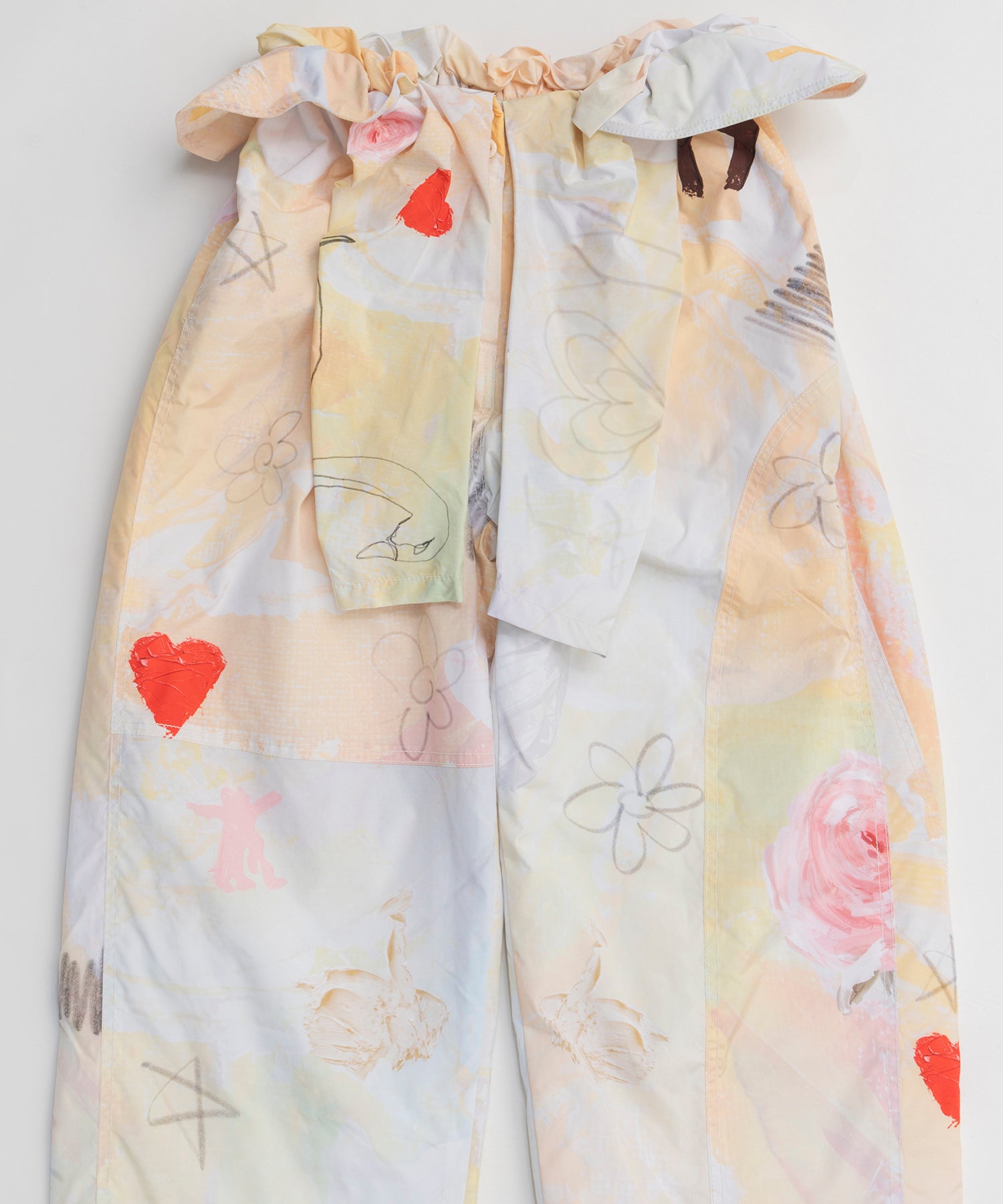 【OPEN YY】Woven GRAPHIC WRAP PADDED PANTS