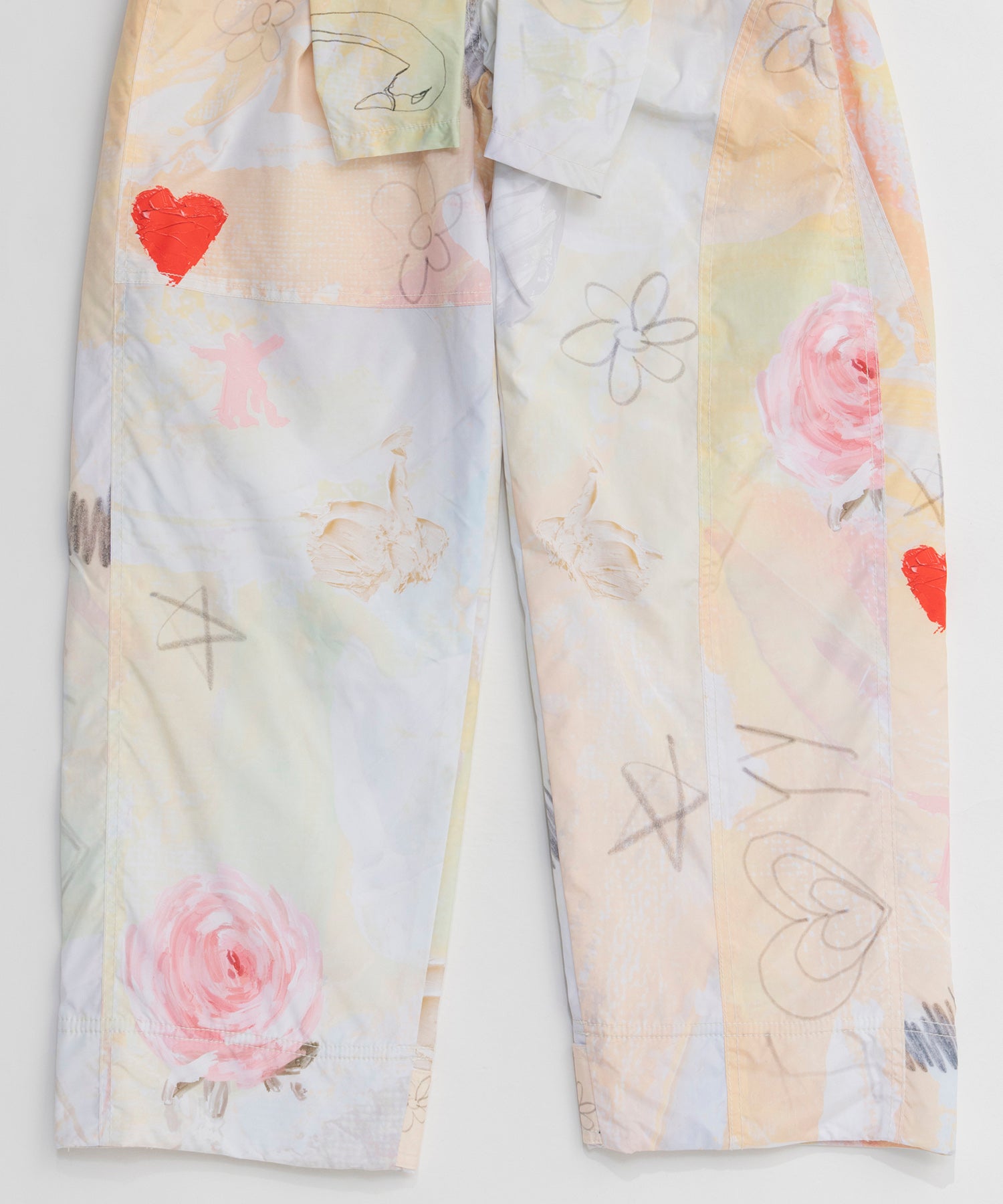 【OPEN YY】Woven GRAPHIC WRAP PADDED PANTS