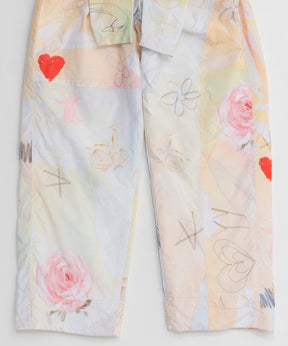 【OPEN YY】Woven GRAPHIC WRAP PADDED PANTS