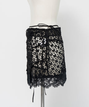 【26AUTUMN PRE-ORDER】Multi-Way Lace Wrap Skirt