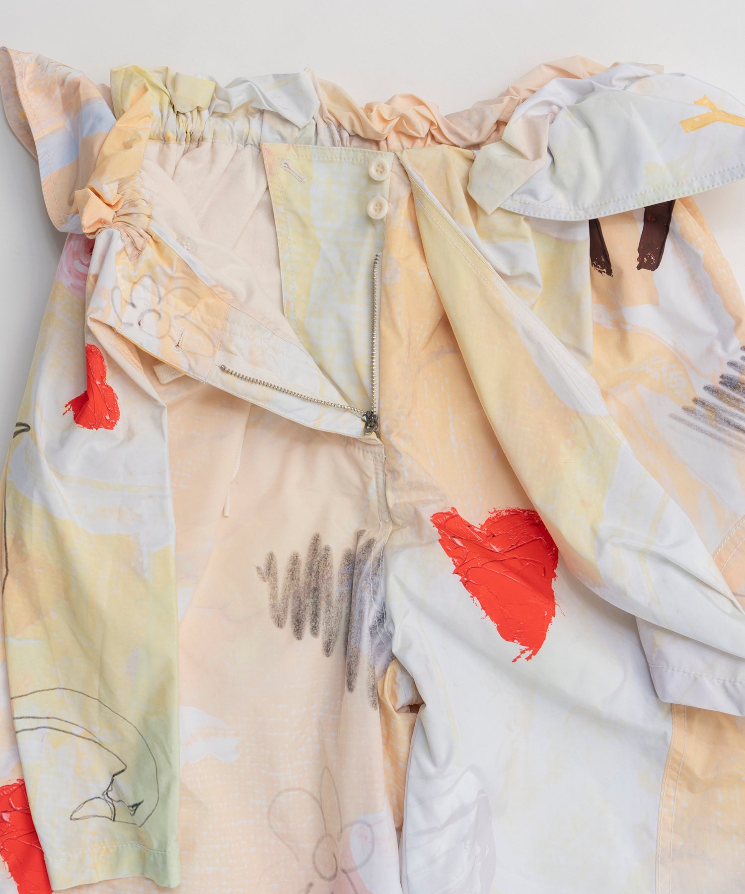 【OPEN YY】Woven GRAPHIC WRAP PADDED PANTS