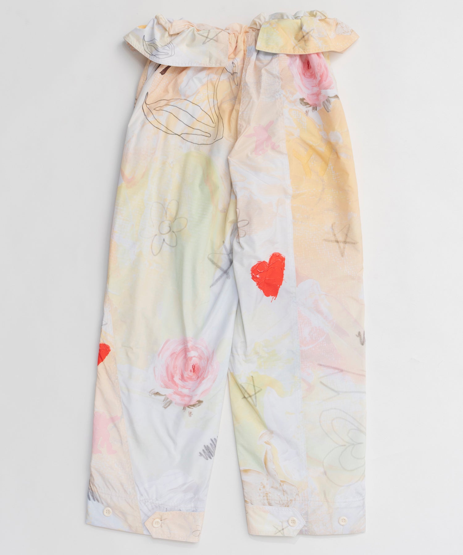 【OPEN YY】Woven GRAPHIC WRAP PADDED PANTS