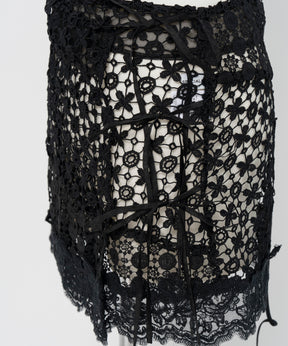 【26AUTUMN PRE-ORDER】Multi-Way Lace Wrap Skirt