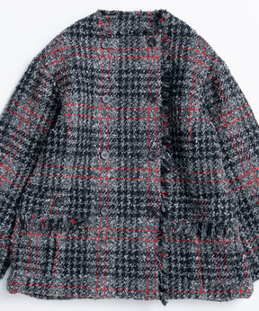 【26WINTER COLLECTION】Double-Breasted Tweed Midi Coat