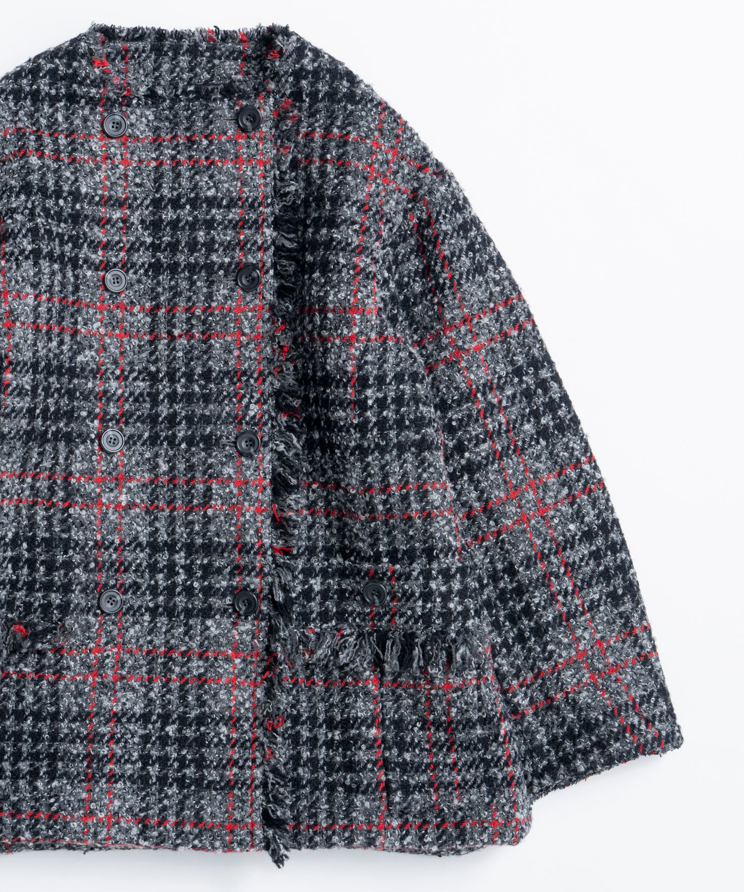 【26WINTER COLLECTION】Double-Breasted Tweed Midi Coat
