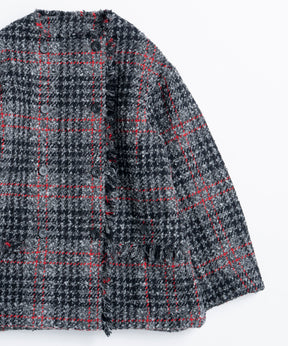 【26WINTER COLLECTION】Double-Breasted Tweed Midi Coat