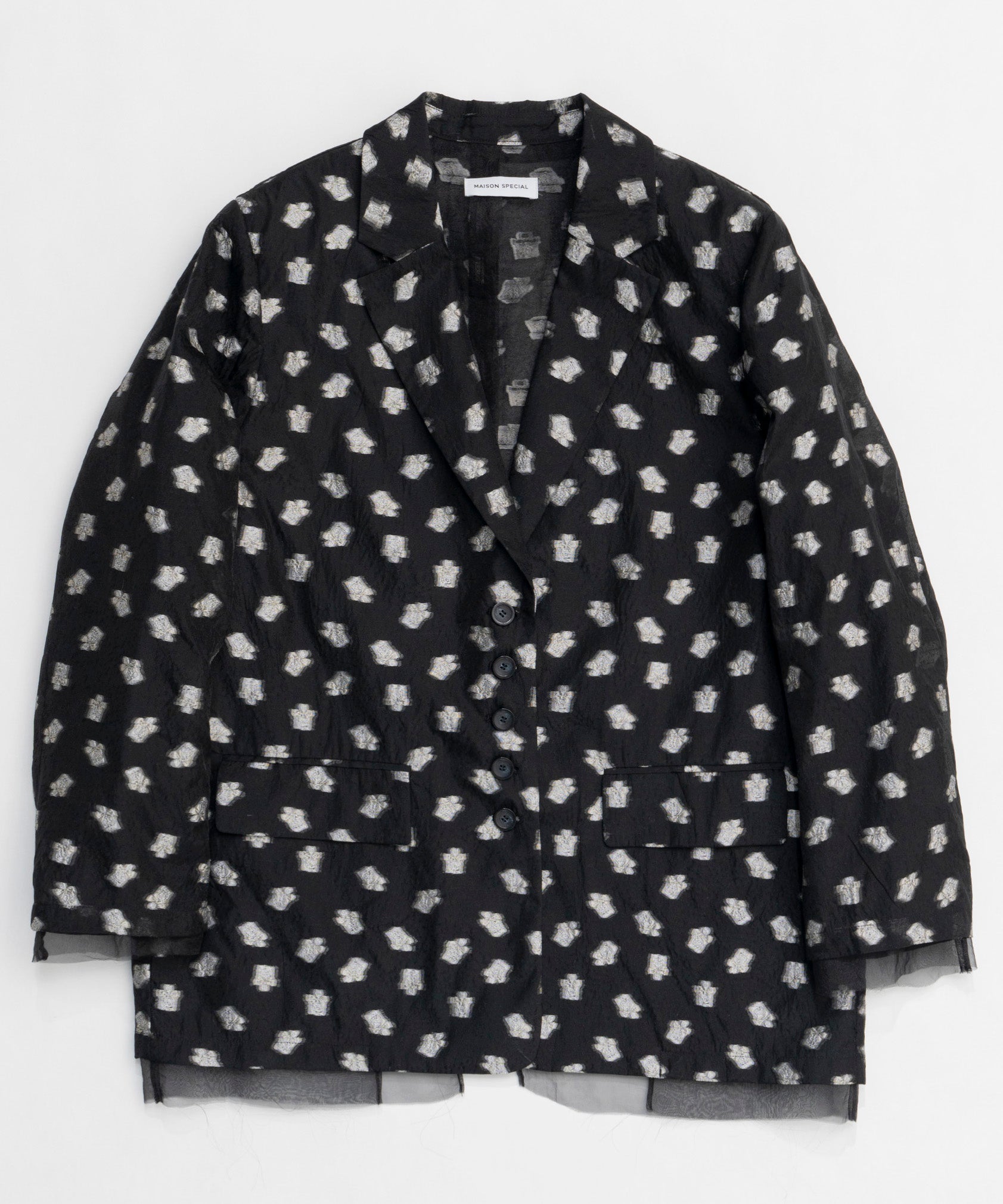 【25SPRING PRE-ORDER】Flower Pattern Sheer Jacket