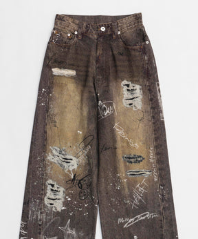 【25SPRING PRE-ORDER】Denim Print Pants