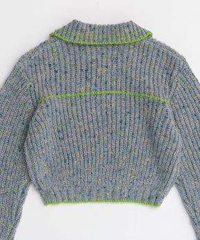【24AUTUMN PRE-ORDER】Nep Yarn Linking Knit Tops