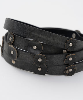 【OPEN YY】WRAP AROUND FLOWER-STUD BELT