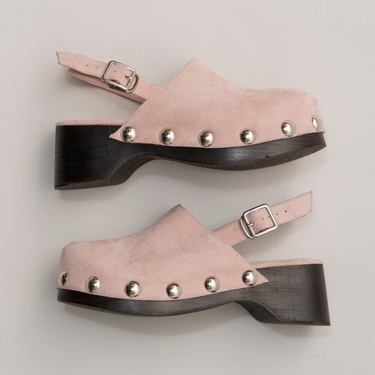 maison special スタッズ ミュール Volume Studded Wood Clogs