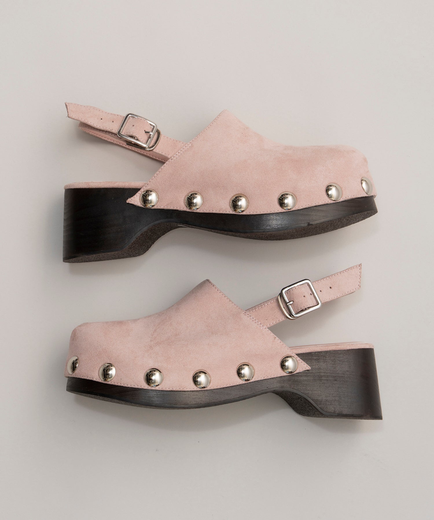 Volume Studded Wood Clogs