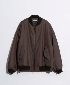 Prime-Over Wool Chambray MA-1 Bomber Jacket