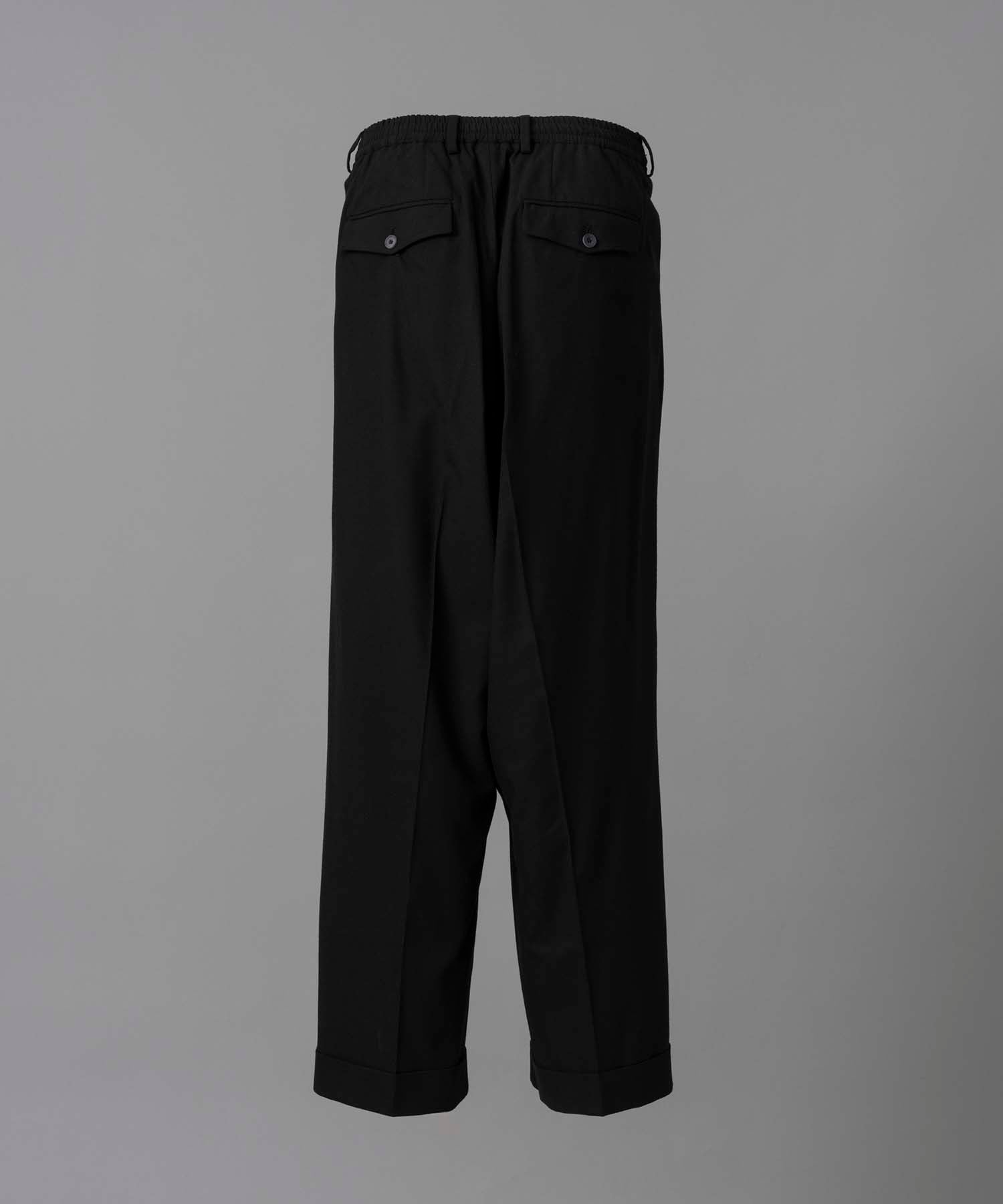 [24AW Pre-Order] CHAMBRAY WOOL Prime-Wide Three-dimensional Cutting Cutting Cutting Cutting Cargo Pants (Copy)