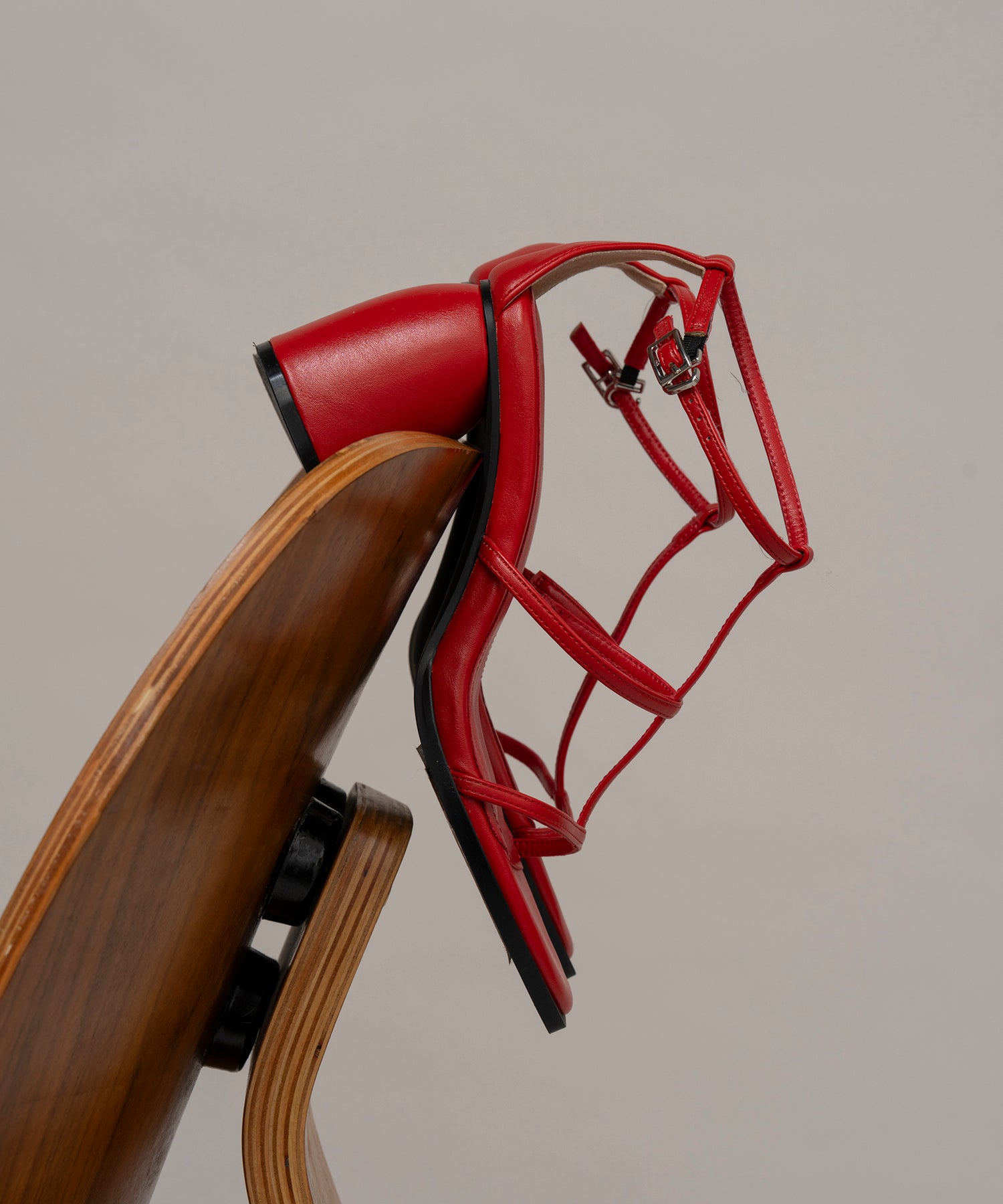 Plump Heel Nude Sandals