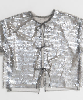 [26SPRING PRE-ORDER] 시어 스팽글 오버 티셔츠