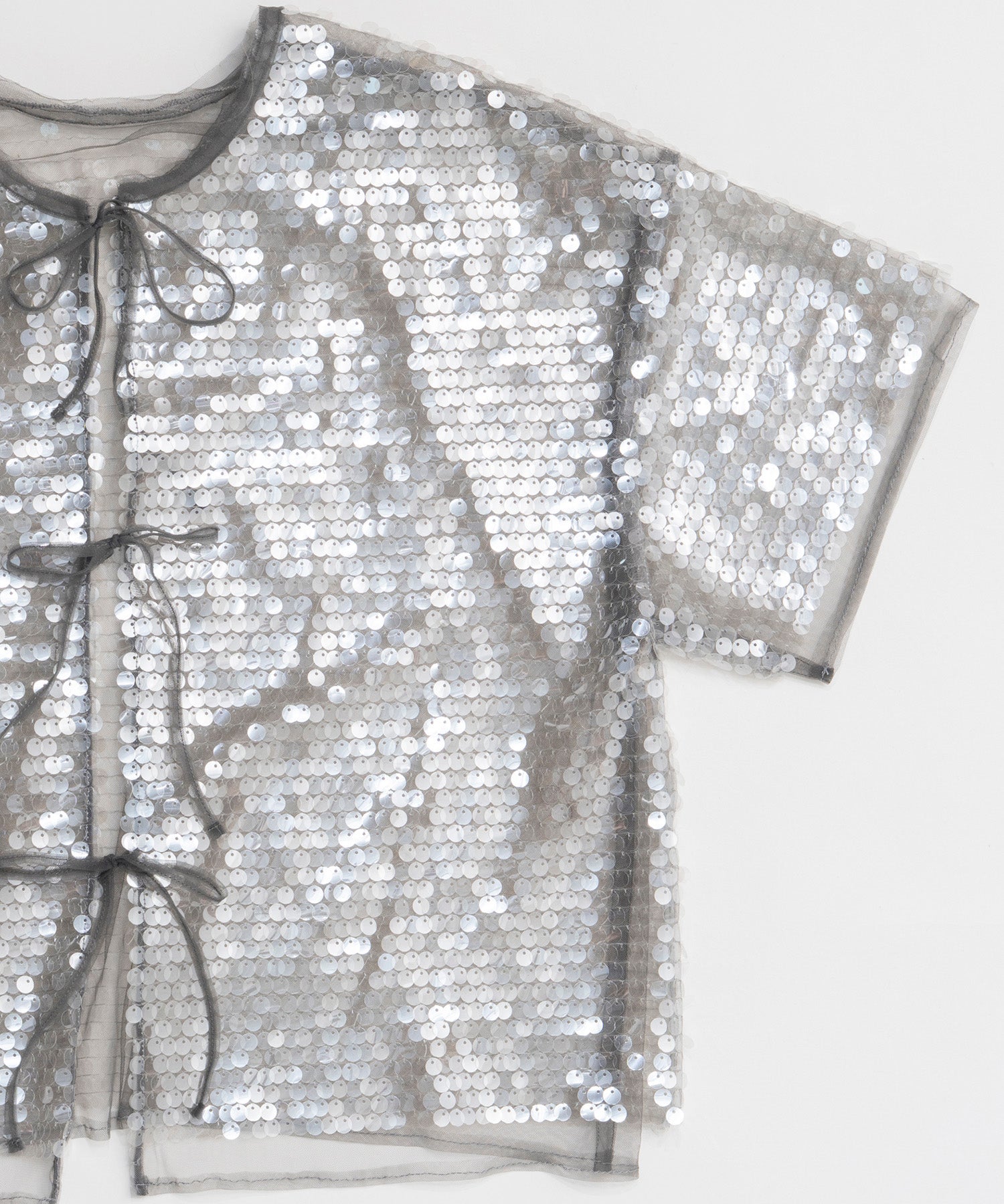 [26SPRING PRE-ORDER] 시어 스팽글 오버 티셔츠