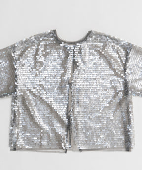 [26SPRING PRE-ORDER] 시어 스팽글 오버 티셔츠