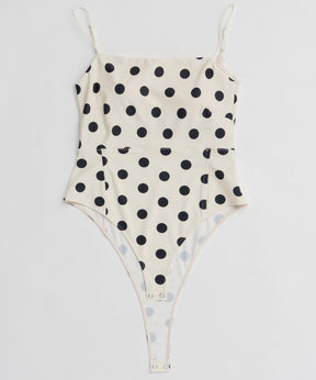 【26SPRING PRE-ORDER】Cup-in Dot Bodysuit