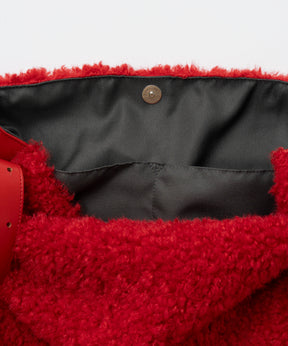 【26AUTUMN PRE-ORDER】Fur Like Square Tote Bag