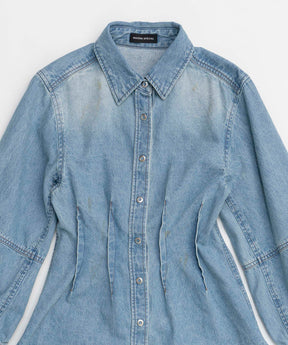 【25SPRING PRE-ORDER】Waist Sharp Denim Shirt