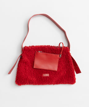 【26AUTUMN PRE-ORDER】Fur Like Square Tote Bag