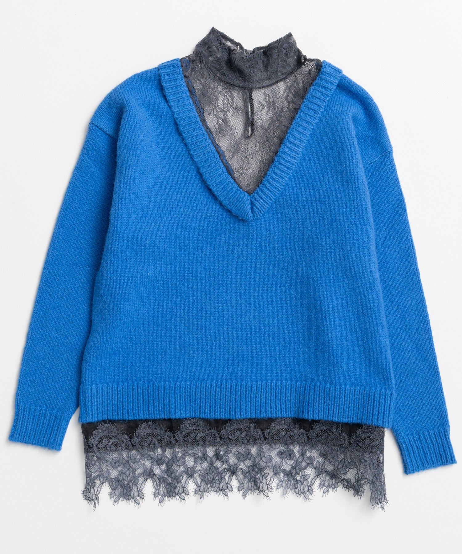 【26WINTER COLLECTION】Lace Docking Knit Top