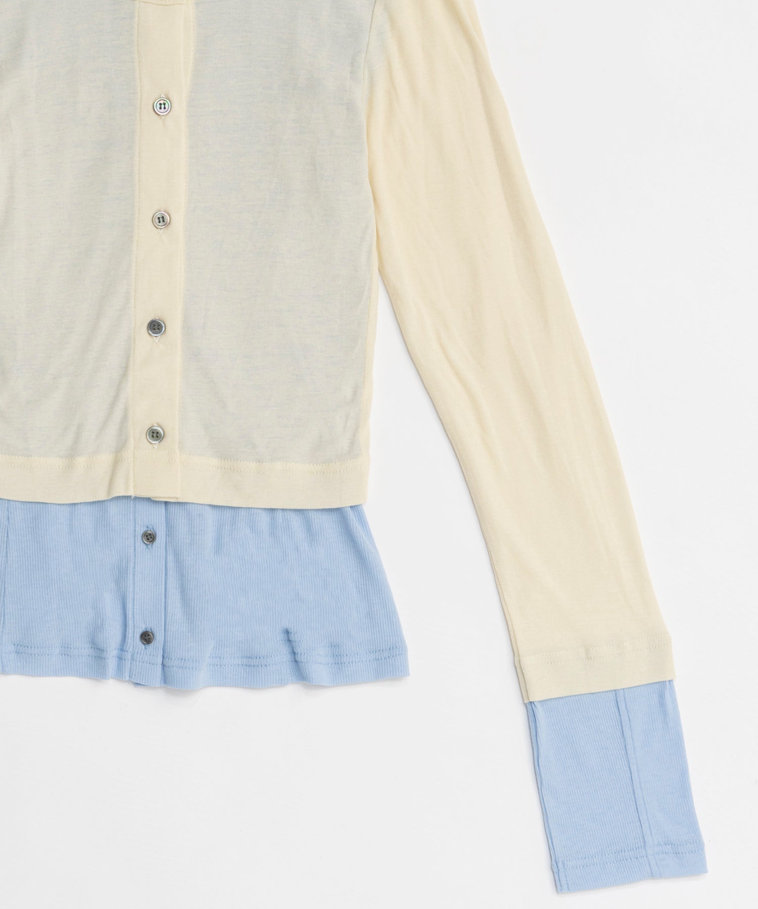 【26SPRING PRE-ORDER】2way Neck Bicolor Comfort Top