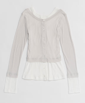 【26SPRING PRE-ORDER】2way Neck Bicolor Comfort Top