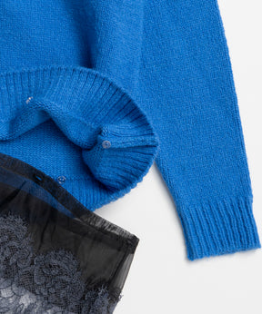 【26WINTER COLLECTION】Lace Docking Knit Top