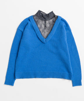【26WINTER COLLECTION】Lace Docking Knit Top