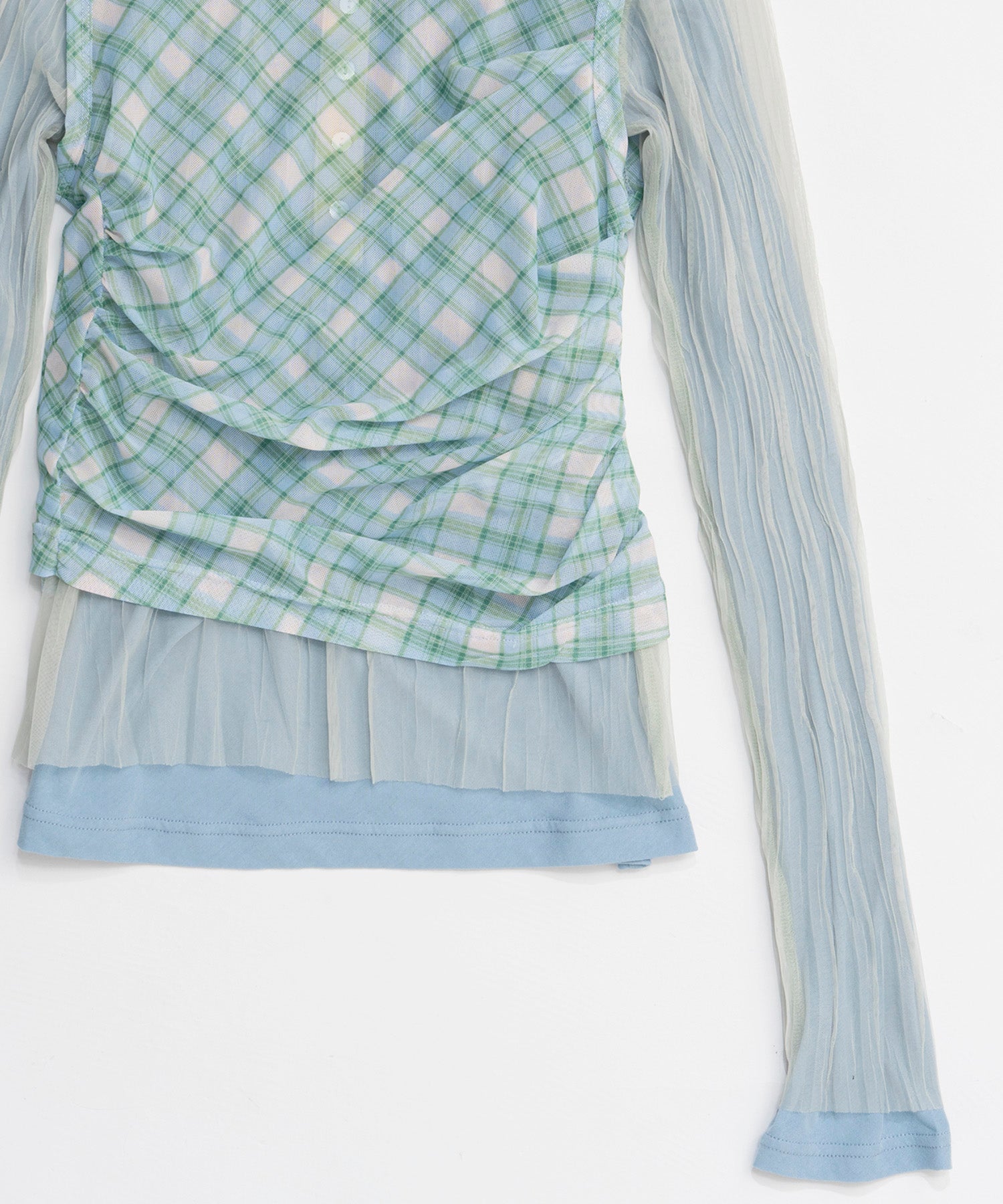 【26SPRING PRE-ORDER】Three-Piece Sheer Polo Top