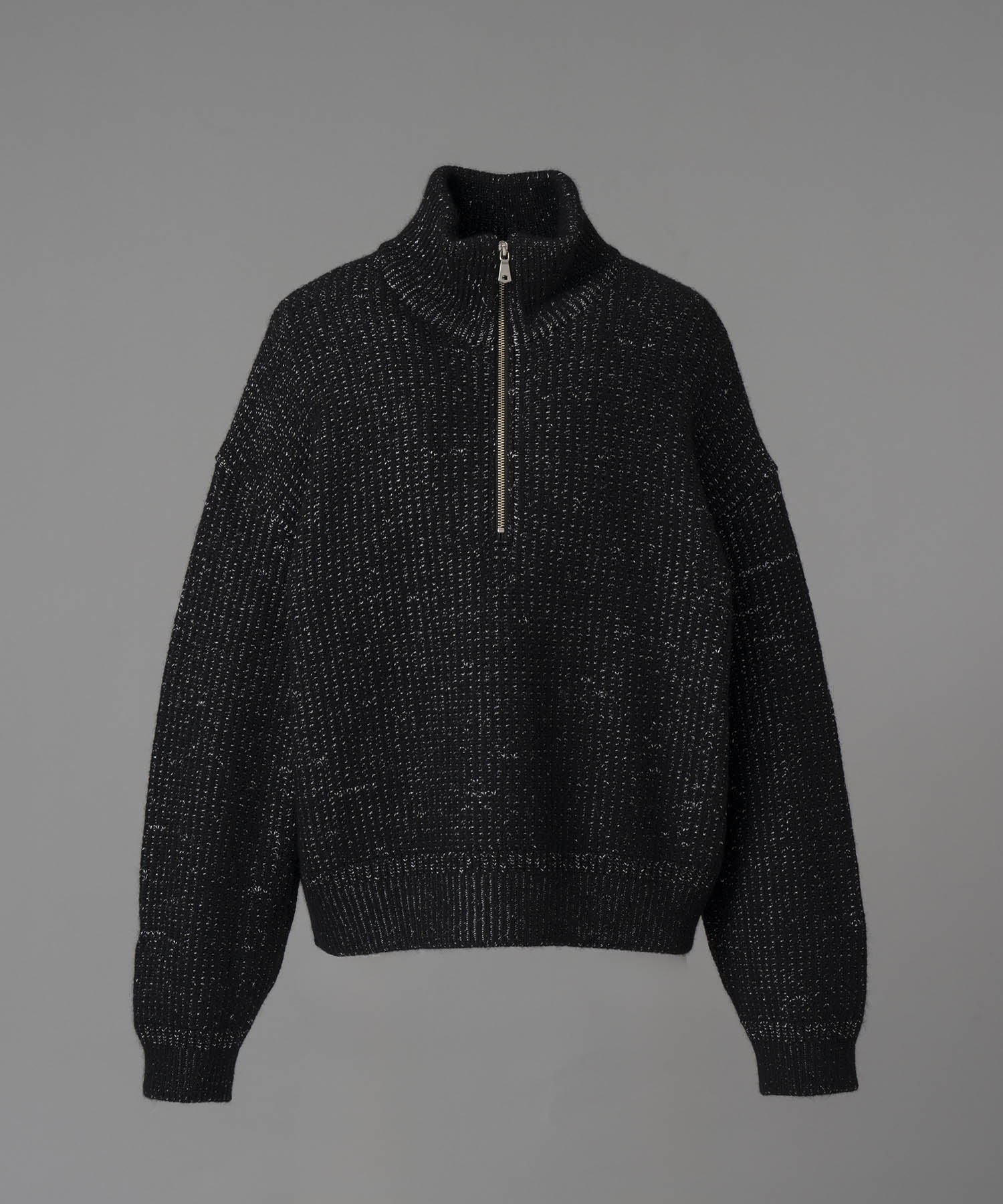 [24AW Pre-Order] Prime-Over Wool Mixed Half Zip Rib Knit Pullover