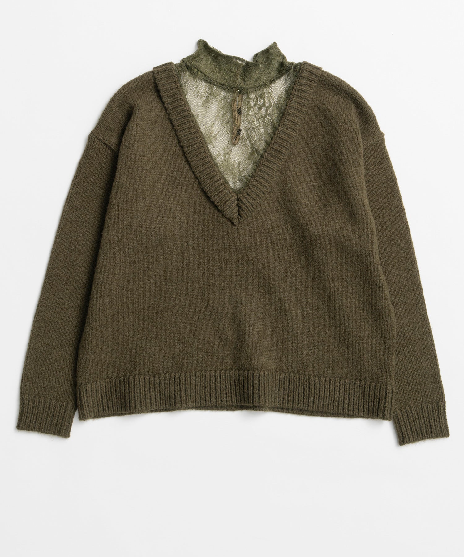 【26WINTER COLLECTION】Lace Docking Knit Top
