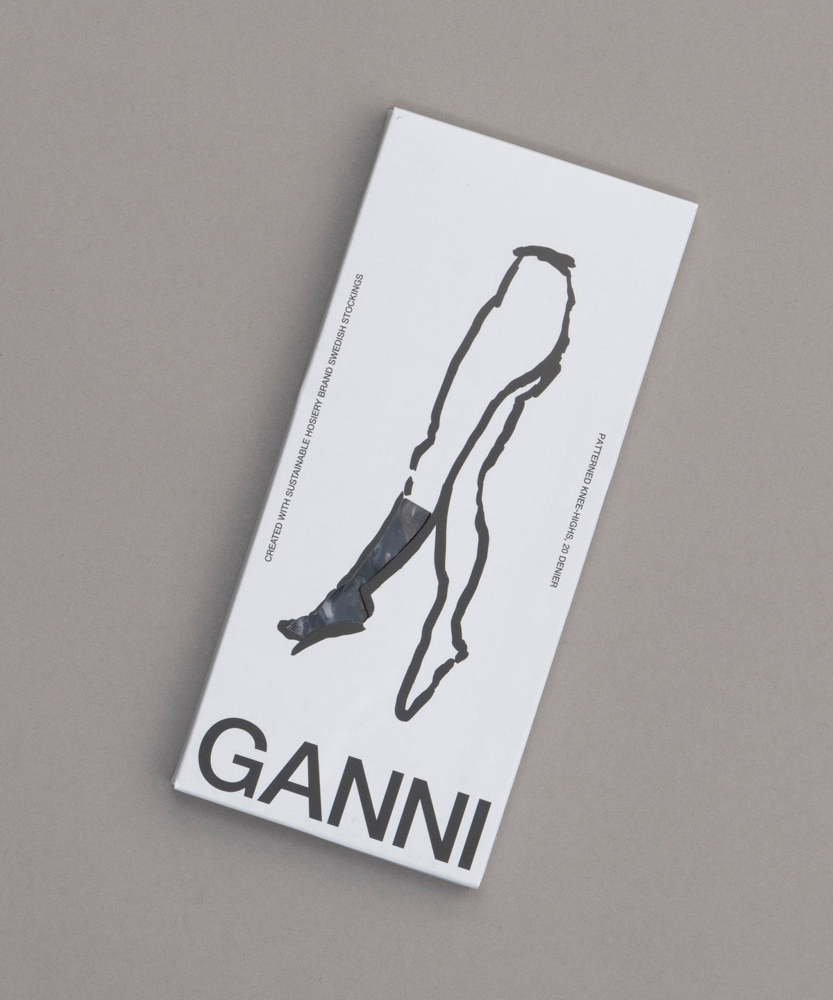 [Ganni]蝴蝶蕾絲襪子