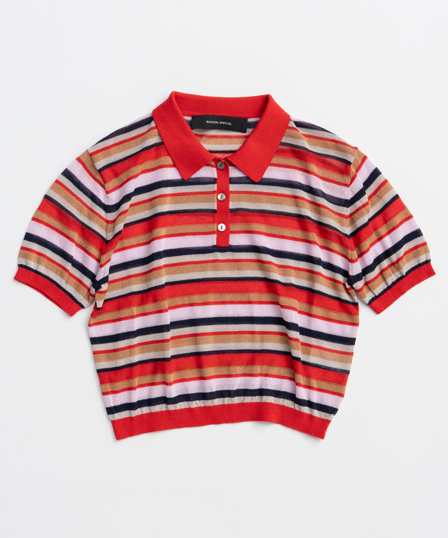 【2026Summer PRE-ORDER】Sheer Border Knit Polo