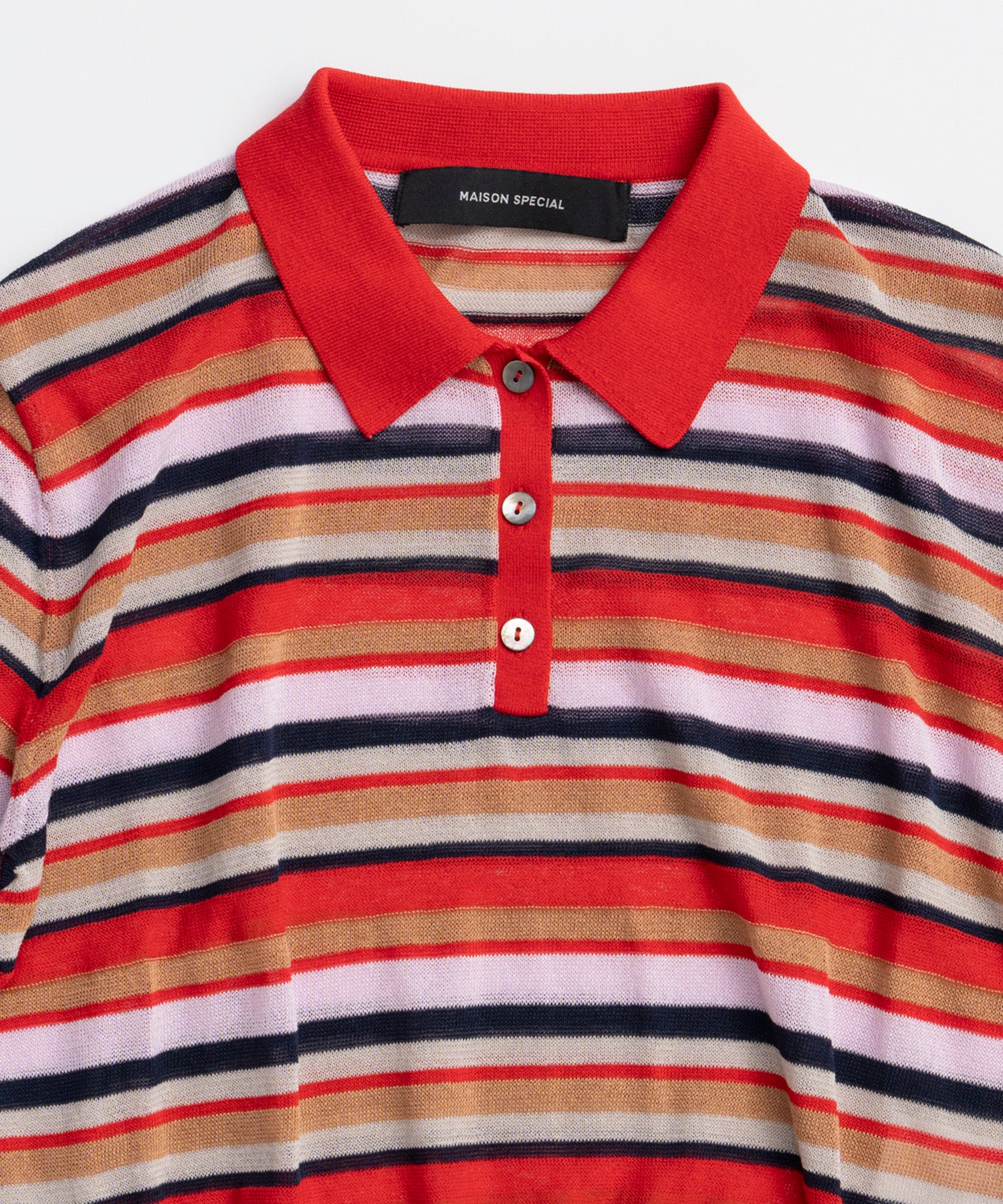 【2026Summer PRE-ORDER】Sheer Border Knit Polo