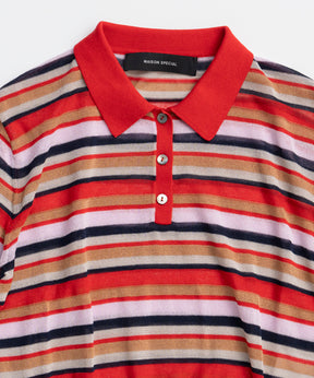 【2026Summer PRE-ORDER】Sheer Border Knit Polo